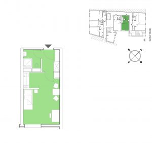 Grundriss Möblierte Apartments in Berlin 25,00 m²